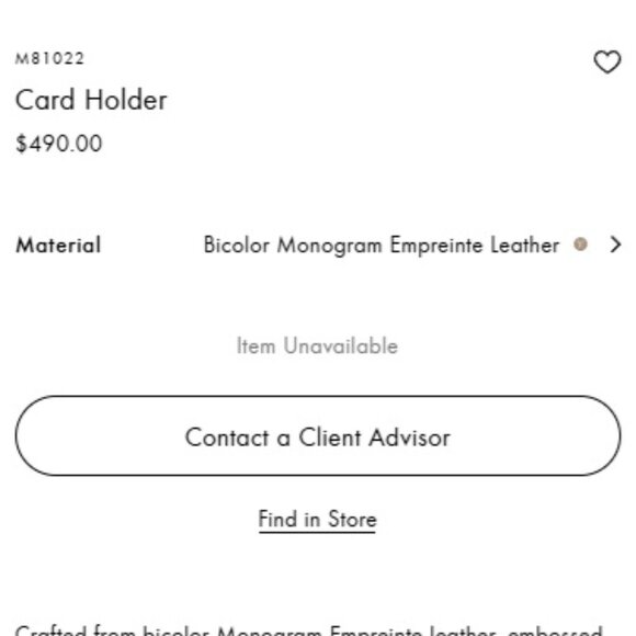 LOUIS VUITTON LV Bicolor Monogram Empreinte Leather Cardholder - Picture 9 of 10